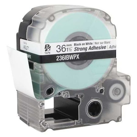 Strong Adhesive Label Cartridge, Black on White, Labels/Roll: Continuous MPN:45WA73