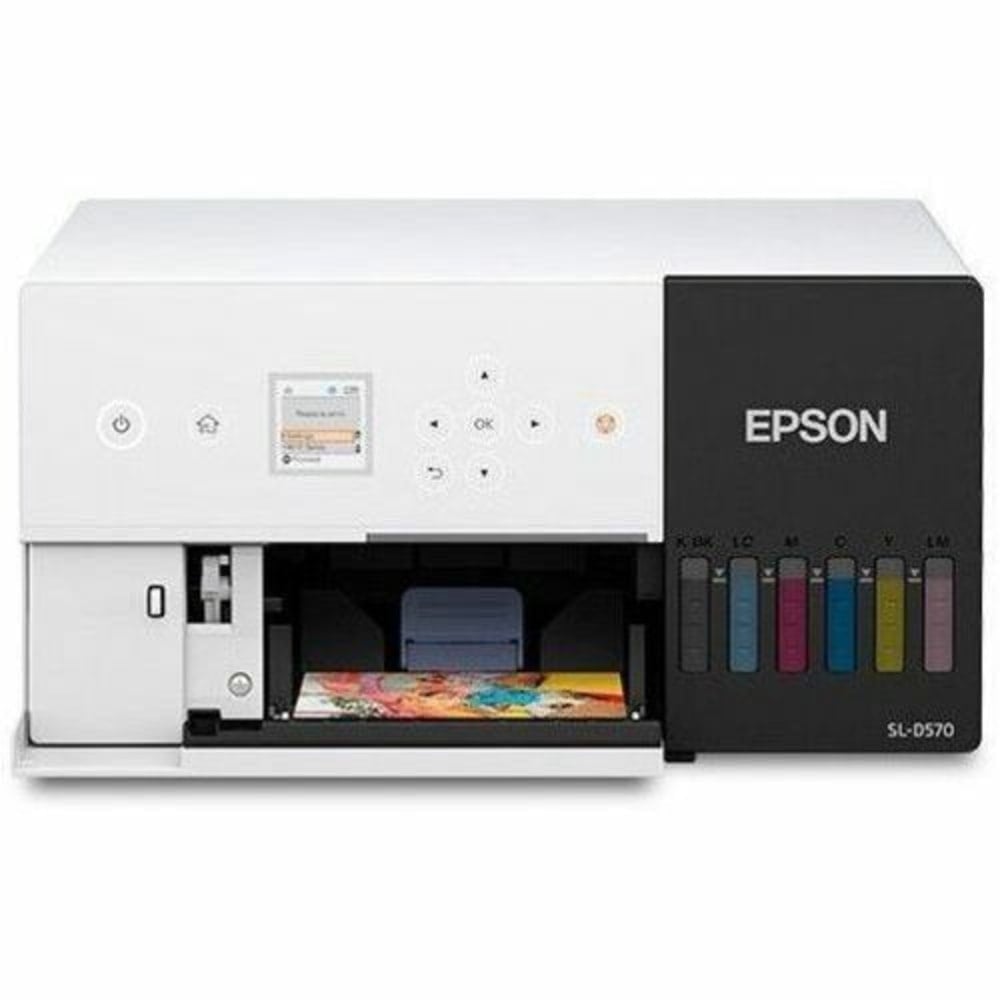 Epson SureLab D570 Dye Sublimation Printer - Color - Photo Print - Desktop - 14 Second Photo - 1440 x 720 dpi - Fast Ethernet - Wireless LAN - USB MPN:SLD570SE