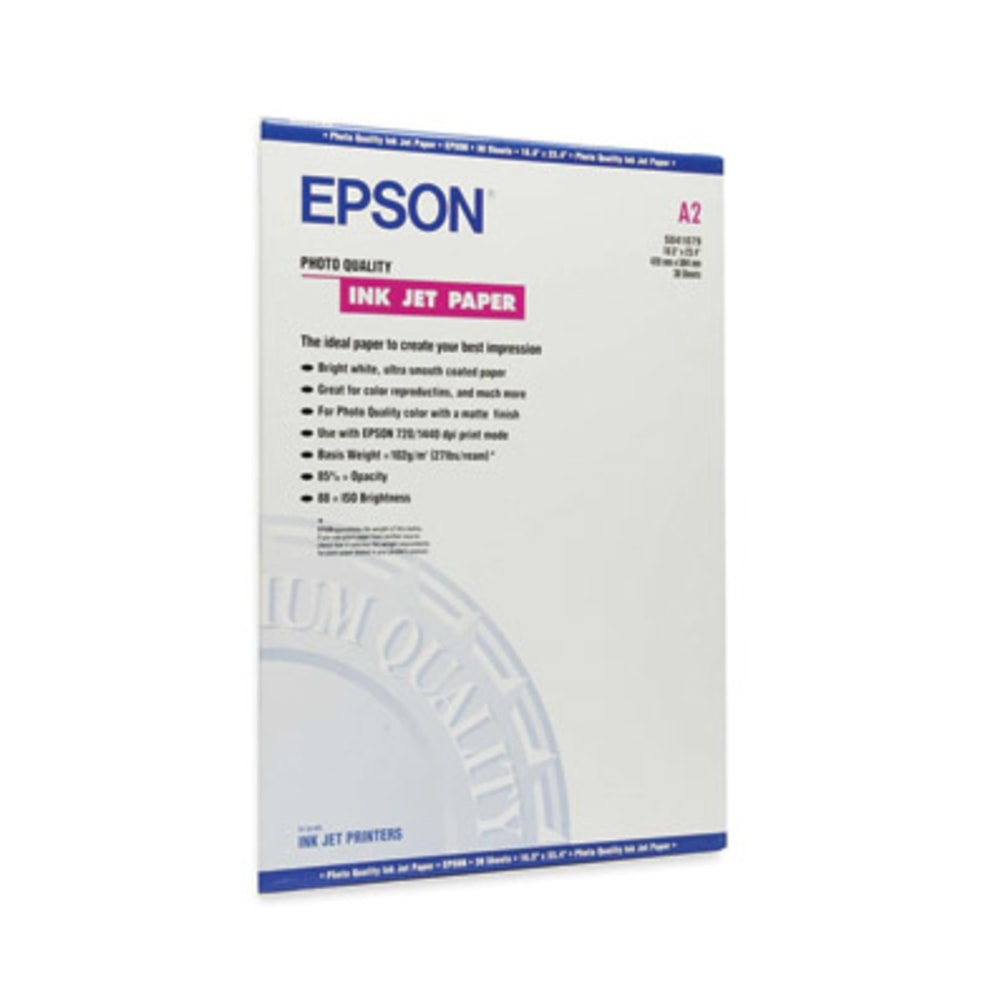 Epson C13S041079 Photo Paper, A2, 16 17/32in x 23 25/64in, 30 Sheets MPN:S041079