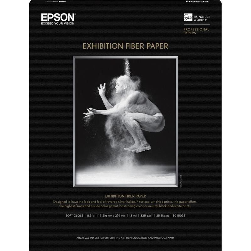 Epson Professional Photo Paper, Letter Size (8 1/2in x 11in), 325 g/m2, Glossy, Ream Of 25 Sheets MPN:S045033