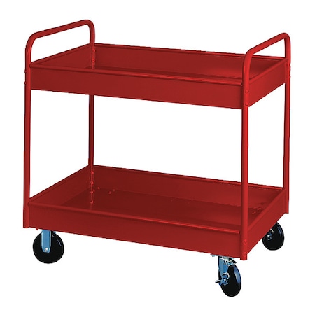 Stock Cart, 2 Shlv 800Lb Cap, 30x16x36, RD MPN:145D-RD