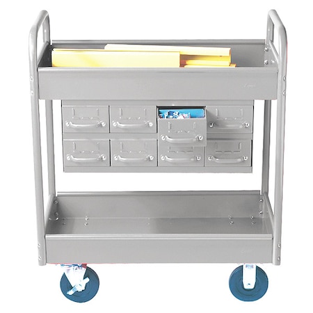 Stock Cart, 2 Shelves, 8 Drawers 500lb, 8, LG MPN:150-8-LG