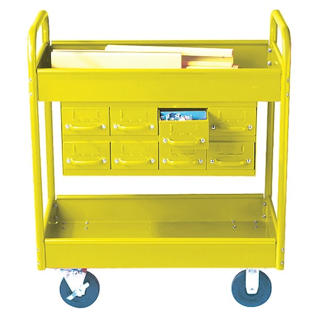 Stock Cart, 2 Shelfs, 8 Drawers 800lb, YL MPN:150D8-YL
