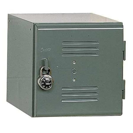 Box Locker, 12 in W, 12 in D, 12 in H, (1) Tier, (1) Wide, Office Gray MPN:121212 GRAY