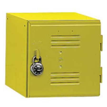 Box Locker, 12 in W, 12 in D, 12 in H, (1) Tier, (1) Wide, Yellow MPN:121212 YELLOW