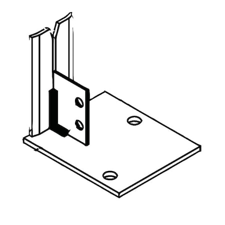 LH Corner Seismic Floor Anchor, YL MPN:190319A-YL