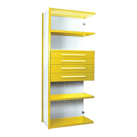 V-Grip Shelving W/ 4Drwrs/5Shlvs 7X1.5X3 Addon, 3