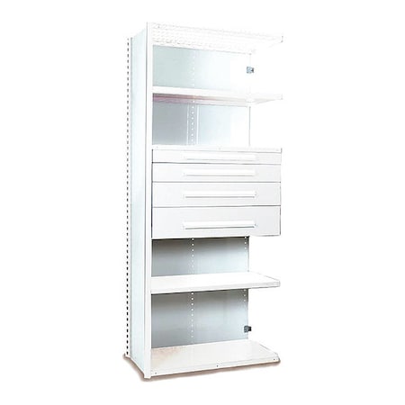 V-Grip Shelving W/ 4Drwrs/5Shlvs 7x2x4, Strtr, (2)3