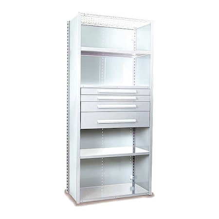 V-Grip Shelving W/ 4Drwrs/5Shlvs 7x1.5x4, Strtr, (2)3