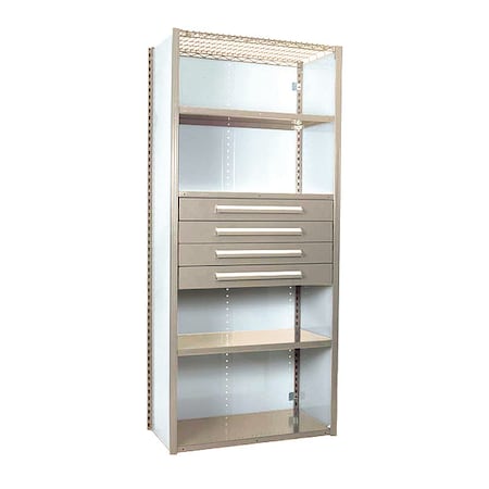 V-Grip Shelving W/ Drawers, 7x1.5x4 Closed Starter, PY MPN:S4243VHS-PY