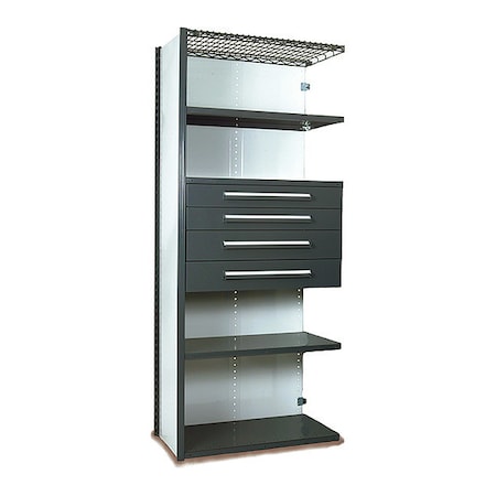 V-Grip Shelving W/ Drawers, GY MPN:S4251VHA-GY