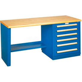 Modular Drawer Bench - 8' - One Modular Cabinet Blue 2576-8W-BL