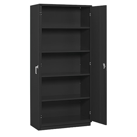 Storage Cabinet, 36 in W x18 in D x78 in H, Black MPN:1710-BK