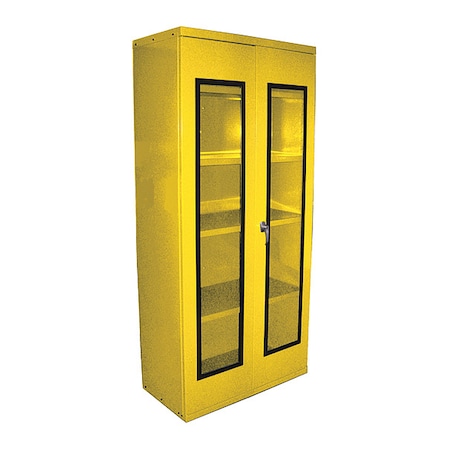 Quick View Cabinet-SetUp, 24 in x 36 in x 78 in, Yellow MPN:QVC362478SU-YL