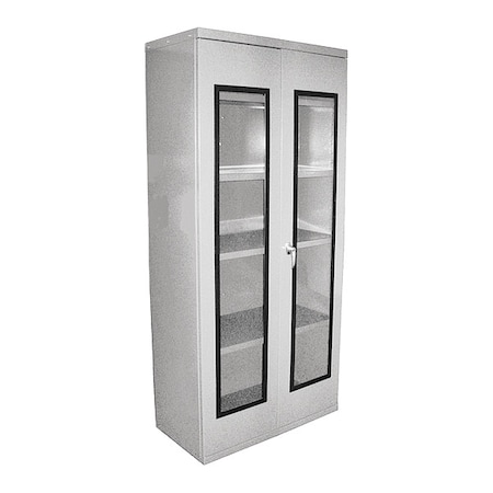 Quick View Cabinet-SetUp, 24 in x 48 in x 78 in, Light Gray MPN:QVC482478SU-LG