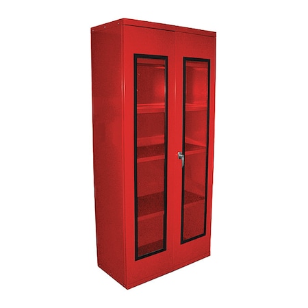 Quick View Cabinet-SetUp, 24 in x 48 in x 78 in, Red MPN:QVC482478SU-RD
