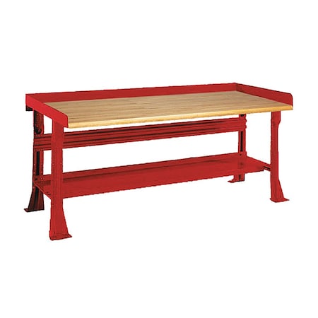 Open Leg Bench w/ Shelf, RD MPN:2422-6W-RD