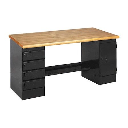 Pedestal Bench, BK MPN:255-6W-BK