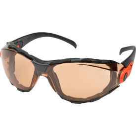 Delta Plus Go-Specs™ Full Frame Safety Glasses Copper Blue Blocker AF/PC Lens Black/Orange WELGG40BB50AF