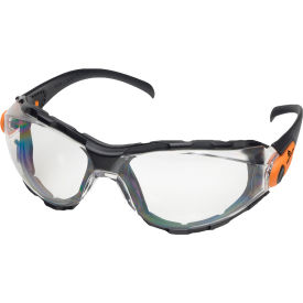 Delta Plus Go-Specs™ Full Frame Safety Glasses Clear AF/PC Lens Black/Orange WELGG40CAF