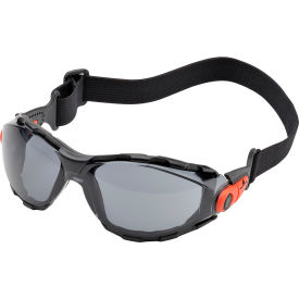 Delta Plus Go-Specs™ Full Frame Safety Glasses Gray AF/PC Lens w/ Elastic Fabric Strap WELGG41GAF