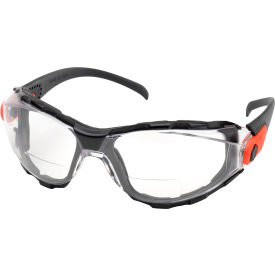 Delta Plus RX Go-Specs™ +2.0 Full Frame Safety Glasses Clear AF/HC Lens Black /Orange WELRXGG40CAF20