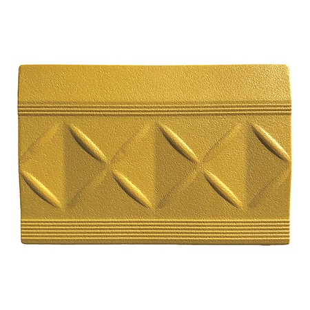 Ramp Edge, 4 in W x PVC, Yellow MPN:A10Y