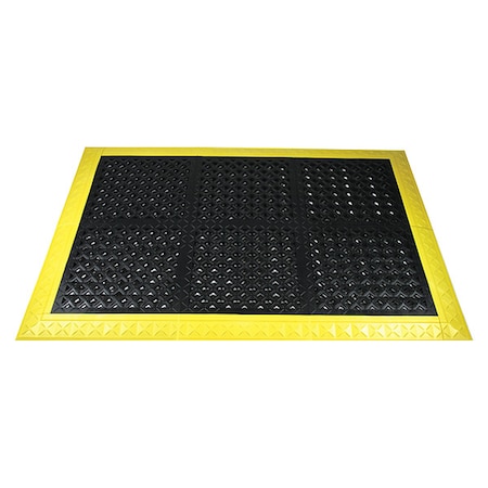 Interlocking Drainage Mat Kit, PVC, 3 ft W x 5 ft L, 1 in Thick MPN:A2BZ2