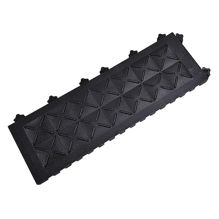 Interlocking highlight Mat, 6 in W x PVC, Black MPN:A7-B