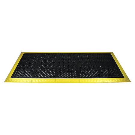Interlocking Drainage Mat Kit, PVC, 3 ft W x 8 ft L, 1 in Thick MPN:AM2BZ3