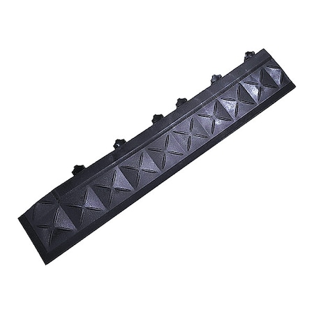 Ramp Edge with Corner, PVC, 4 in W x 22 in L, 1 in Thick, 2 PK MPN:AM6-B