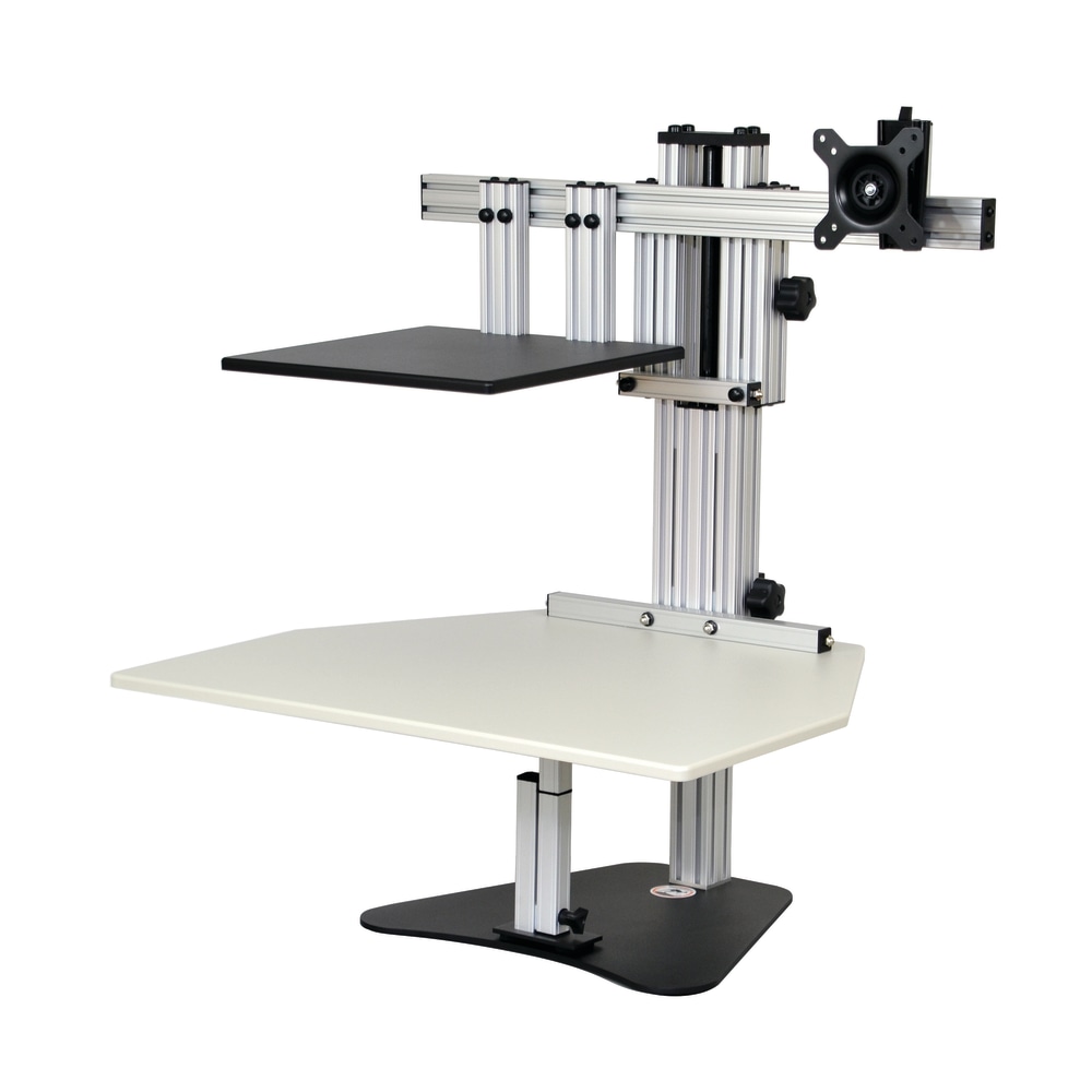 Ergo Desktop Hybrid Kangaroo MDF Desk Riser, 28inW x 24inD, Putty, EDHKPUT5B MPN:ED-HK-PUT-5B