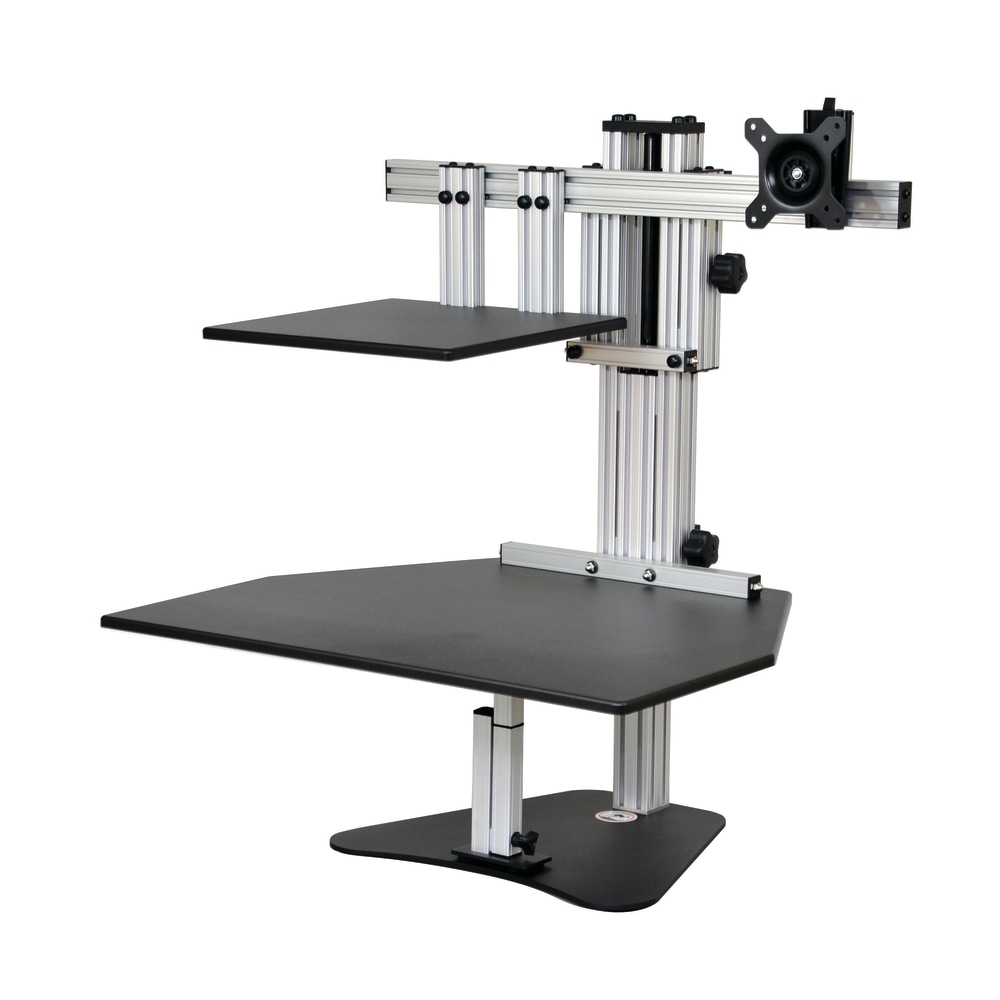 Ergo Desktop Hybrid Kangaroo MDF Desktop, Black, EDHKBLKFA MPN:ED-HK-BLK-FA