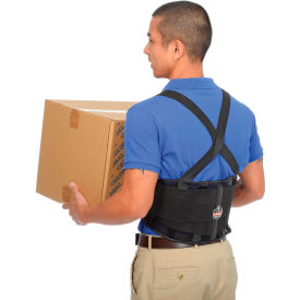 Ergodyne® ProFlex® 100 Economy Back Support W/Rubber Track Webbing Small Black 11382