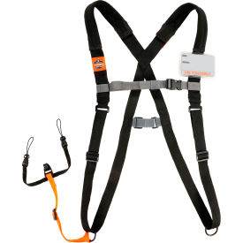 Ergodyne Squids 3138 Padded Barcode Scanner Harness & Lanyard for Mobile Computers L Black 19189