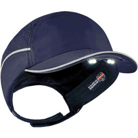 Ergodyne Skullerz® 8965 Lightweight Bump Cap LED Lighting Short Brim Navy 23338
