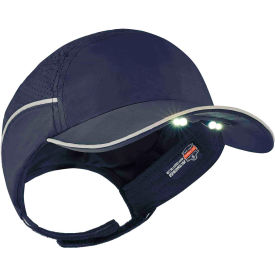 Ergodyne Skullerz® 8965 Lightweight Bump Cap LED Lighting Long Brim Navy 23339