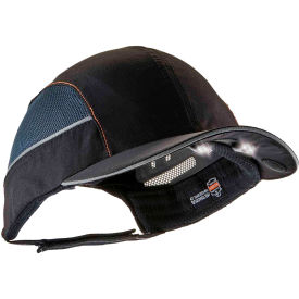Ergodyne® Skullerz® 8960 Bump Cap W/LED Lighting Technology Black Short Brim One Size 23370