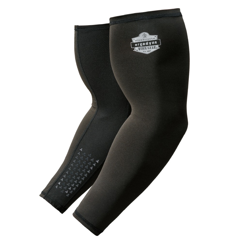 Ergodyne Chill-Its 6691 Cooling Arm Sleeves, Medium, Black, Pair Of 2 Sleeves MPN:12387