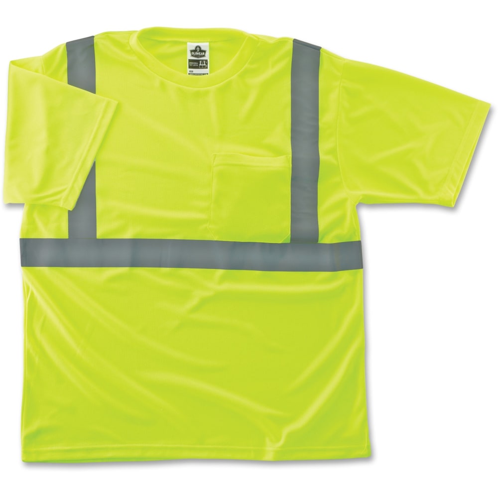 Ergodyne GloWear 8289 Type R Class 2 T-Shirt, X-Large, Reflective Lime MPN:21505