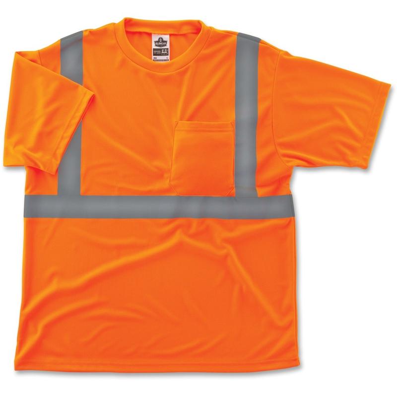Ergodyne GloWear 8289 Type R Class 2 T-Shirt, 2X, Reflective Orange MPN:21516