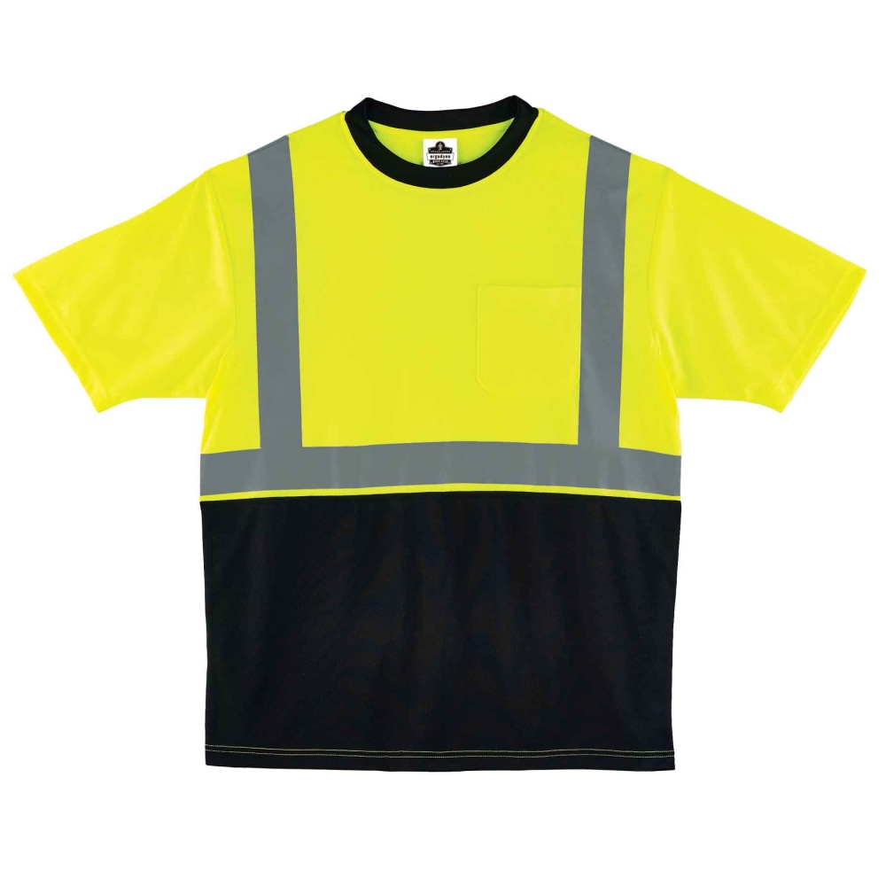 Ergodyne GloWear 8289BK Type-R Class 2 T-Shirt, 5X, Black/Lime MPN:22509