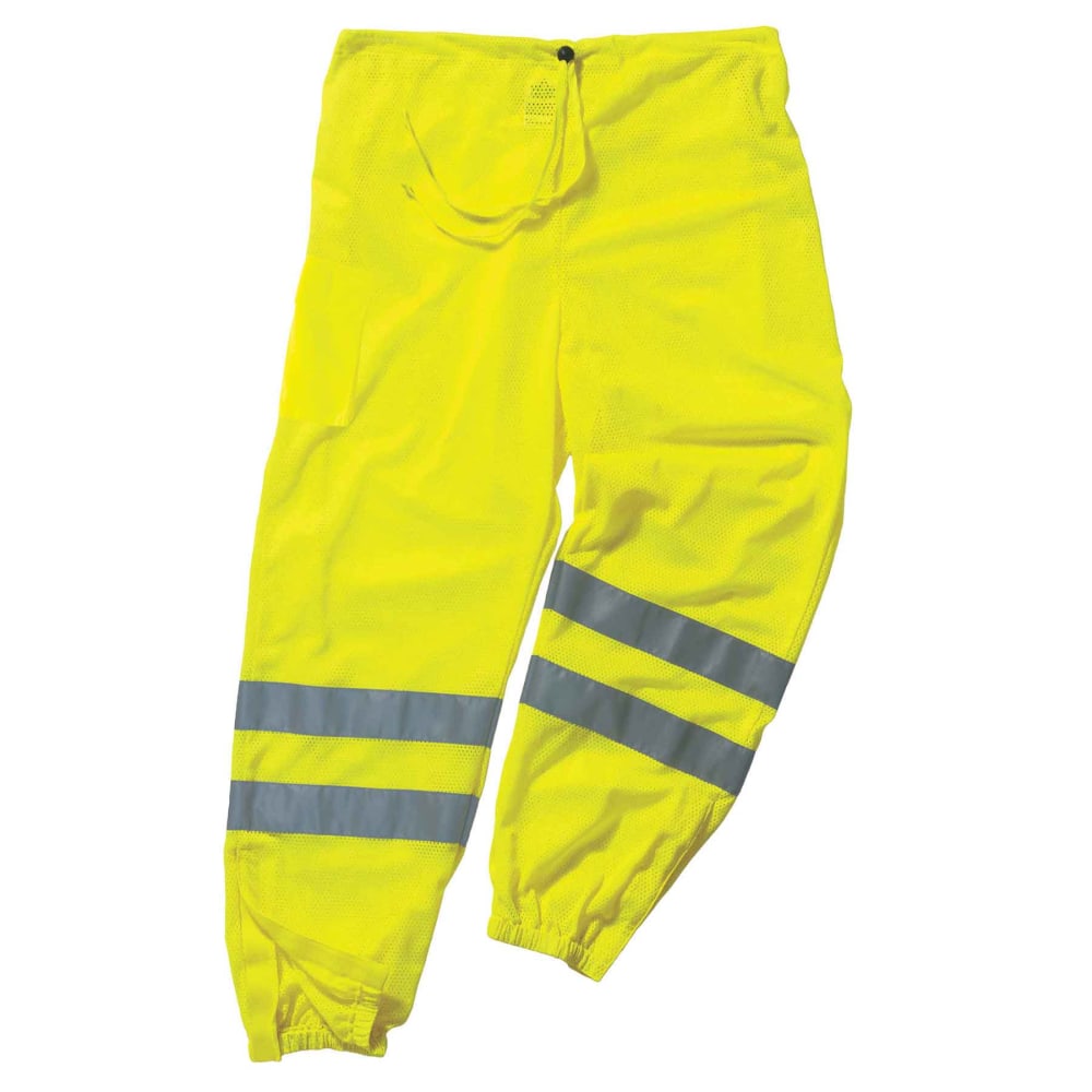Ergodyne GloWear 8910 Class E Polyester Hi-Vis Pants, Small/Medium, Lime MPN:22953