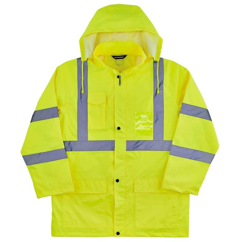 Ergodyne GloWear 8366 Lightweight Type R Class 3 High-Visibility Rain Jacket, 5X, Lime MPN:24339