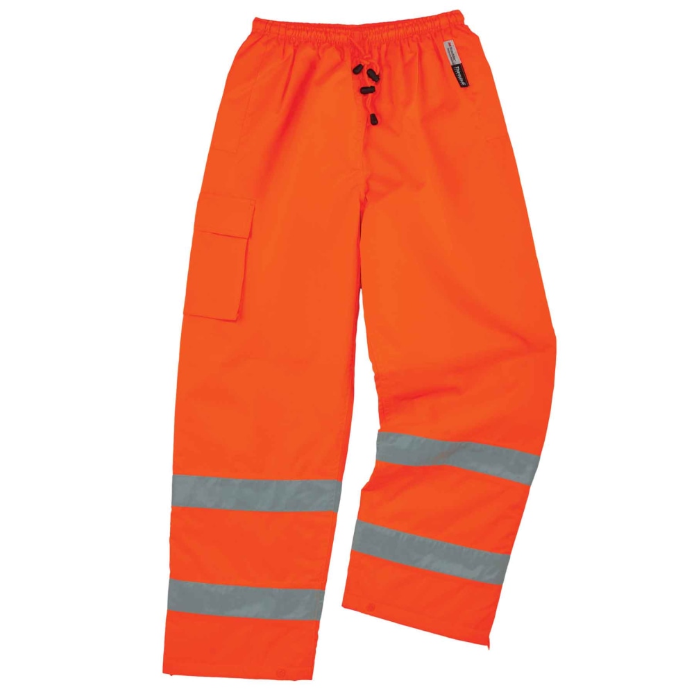Ergodyne GloWear 8925 Class E Polyester Thermal Pants, Large, Orange MPN:24444