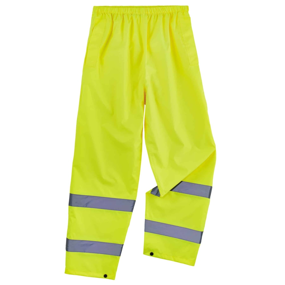 Ergodyne Glowear 8916 Class E Lightweight Hi-Vis Rain Pants, 4X, Lime MPN:25348