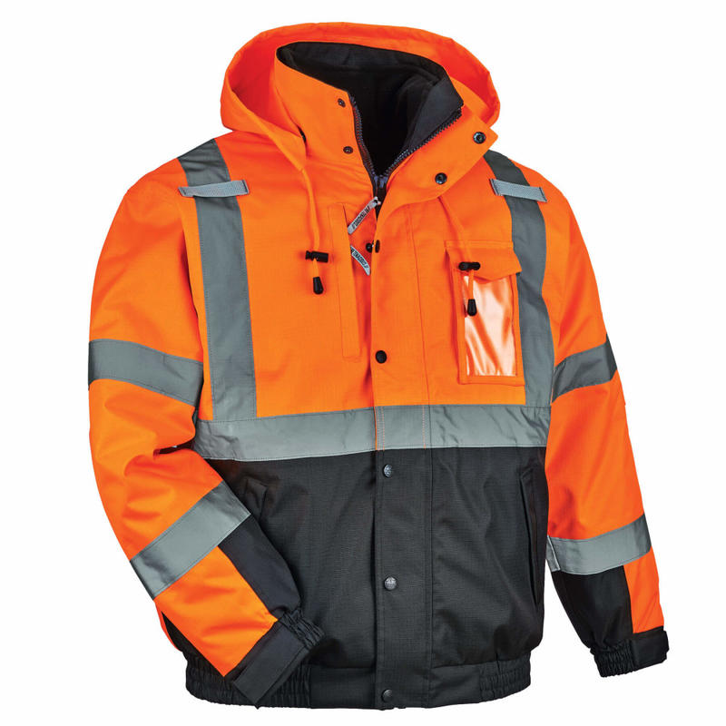 Ergodyne GloWear 8381 Type-R Class 3 Performance 3-In-1 Bomber Jacket, 4X, Orange MPN:25588