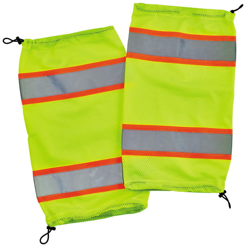 Ergodyne GloWear 8009 Hi-Vis Class E 2-Tone Mesh Leg Gaiters, One Size, Lime MPN:29093