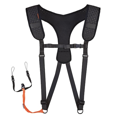 M/L Black Barcode Scanner Harness + Lanyard MPN:3142