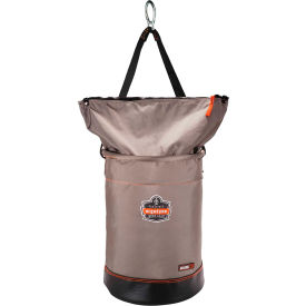 Ergodyne® Arsenal® 5973 Hoist Bucket Tool Bag w/ D Ring & Zipper Large Gray 15973